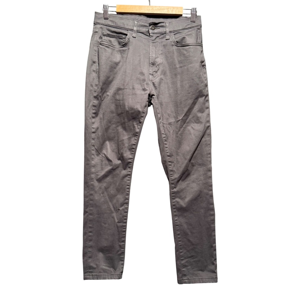 Uniqlo Ultra Stretch Skinny Tapered Jeans Mens 29x26.5‎ Gray Small Mid Rise